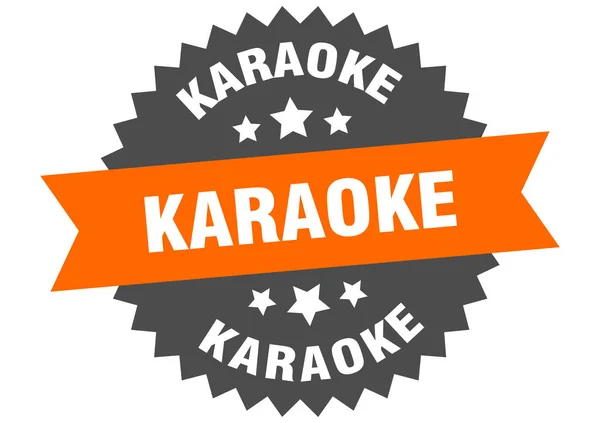 Karaoke Redonda Etiqueta Fita Isolada Sinal Karaoke — Vetor de Stock
