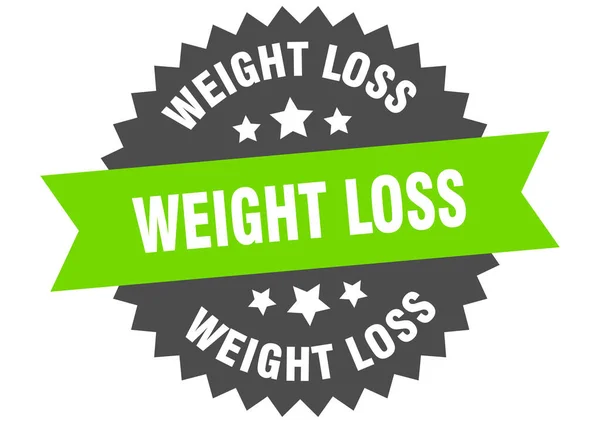 Gewichtsverlust Runde Isolierte Band Etikett Zeichen Der Gewichtsabnahme — Stockvektor