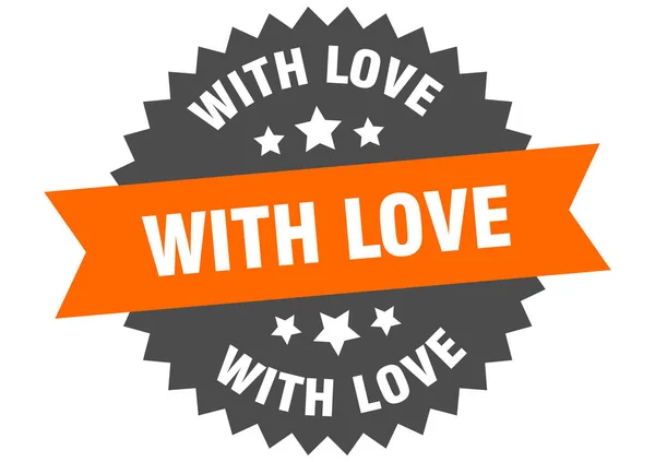 Love Isolated Ribbon Label Love Sign — Stock Vector