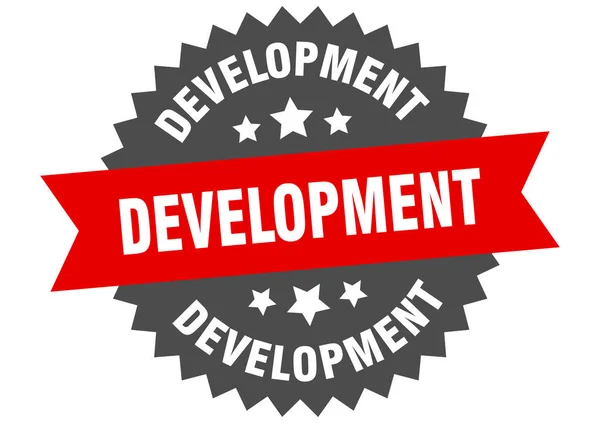 Ontwikkeling Rond Geïsoleerd Lint Label Ontwikkelingsteken — Stockvector