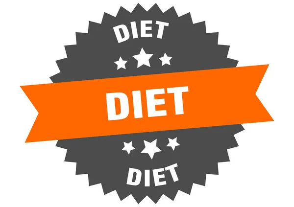 Dieta Ronda Cinta Aislada Etiqueta Signo Dieta — Archivo Imágenes Vectoriales