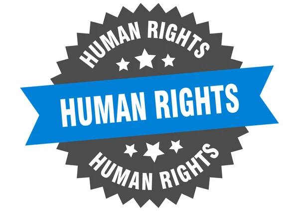Derechos Humanos Alrededor Etiqueta Cinta Aislada Firma Derechos Humanos — Vector de stock