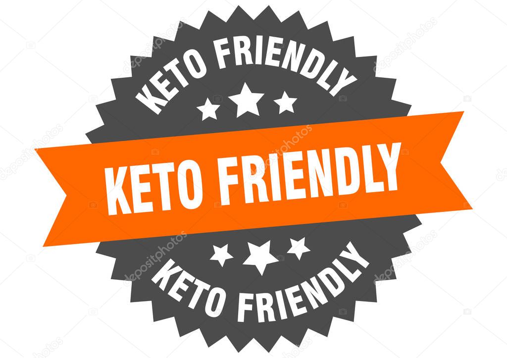 keto friendly round isolated ribbon label. keto friendly sign