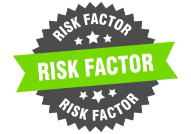 Risk faktörü, izole edilmiş kurdele etiketi. risk faktörü işareti
