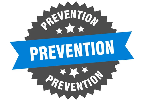 Preventie Ronde Geïsoleerde Lint Label Preventiebord — Stockvector