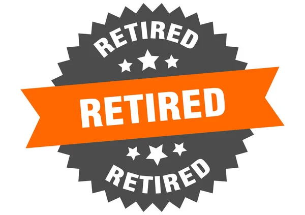 Emekliye Ayrılmış Kurdele Etiketi Emekli Işareti — Stok Vektör