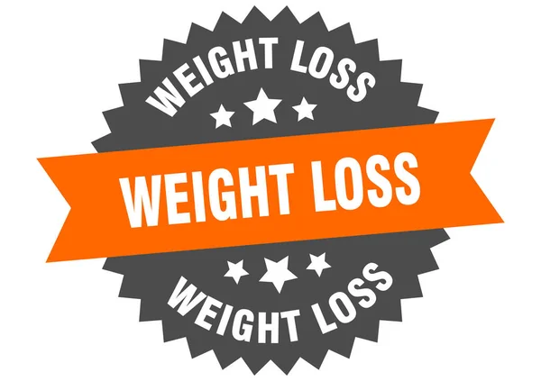 Gewichtsverlies Rond Geïsoleerd Lint Label Teken Van Gewichtsverlies — Stockvector
