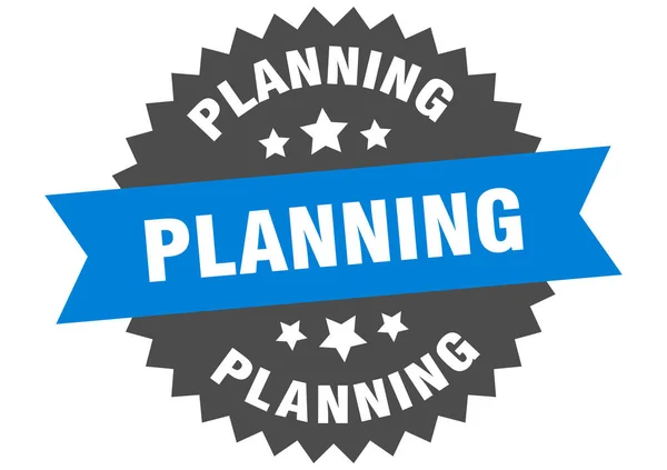 Planning Rond Geïsoleerd Lintlabel Planningsbord — Stockvector