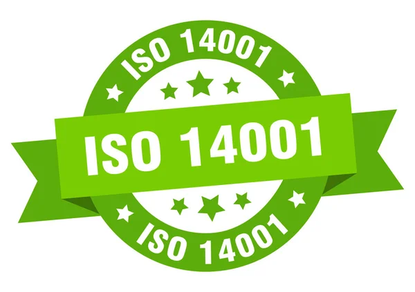 Iso 14001 Ribbon Isolated Label Iso 14001 Sign — Stock Vector