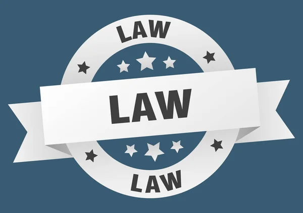 Νόμος Στρογγυλή Κορδέλα Απομονωμένη Ετικέτα Υπογραφή Νόμου — Διανυσματικό Αρχείο