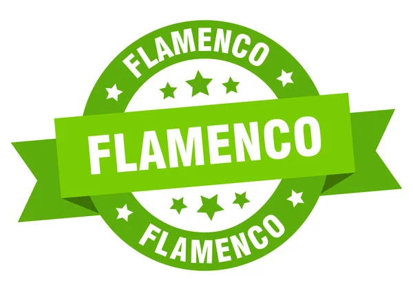 Etiqueta Aislada Cinta Redonda Flamenca Signo Flamenco — Archivo Imágenes Vectoriales