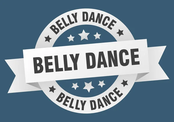 Belly Dance Ribbon Isolated Label Belly Dance Sign — Stock Vector
