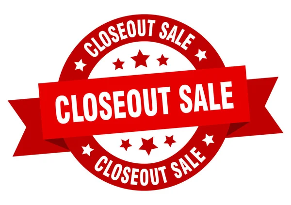 Closeout Sale Ribbon Isolated Label Closeout Sale Sign — Stock Vector