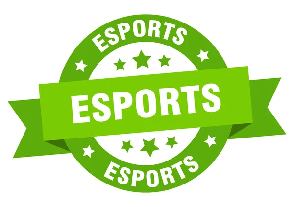 Esports Cinta Redonda Etiqueta Aislada Signo Esports — Archivo Imágenes Vectoriales