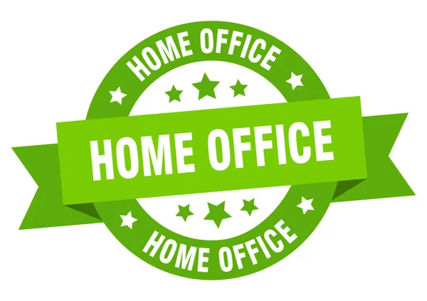Home Office Pita Label Terisolasi Tanda Kantor Rumah - Stok Vektor