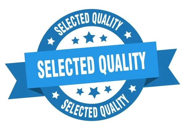 Vybraný Kvalitní Kulatý Izolovaný Štítek Vybrané Označení Kvality — Stockový vektor