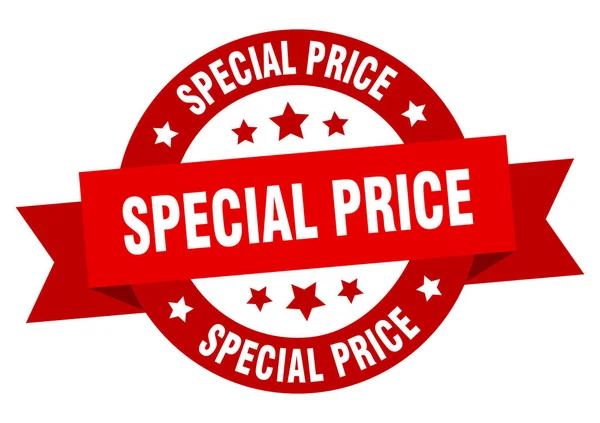 Preço Especial Fita Redonda Etiqueta Isolada Sinal Preço Especial — Vetor de Stock