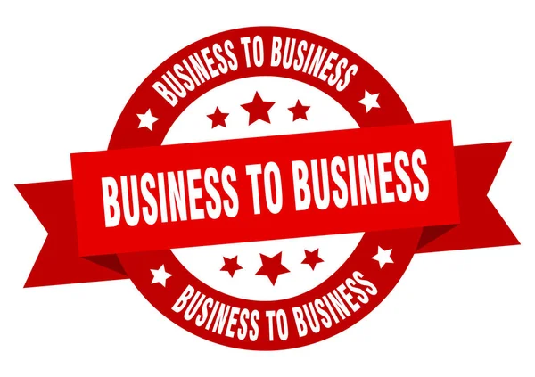 Etichetta Isolata Business Business Nastro Rotondo Business Business Segno — Vettoriale Stock