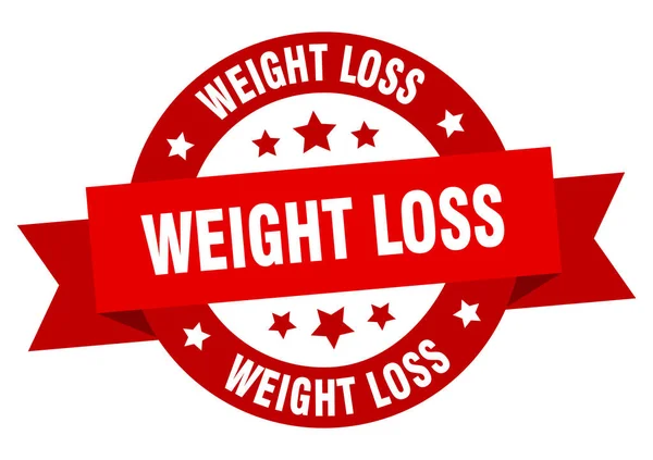Gewichtsverlust Rundes Band Isoliertes Etikett Zeichen Der Gewichtsabnahme — Stockvektor