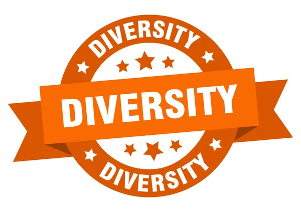 Diversidade Fita Redonda Rótulo Isolado Sinal Diversidade — Vetor de Stock