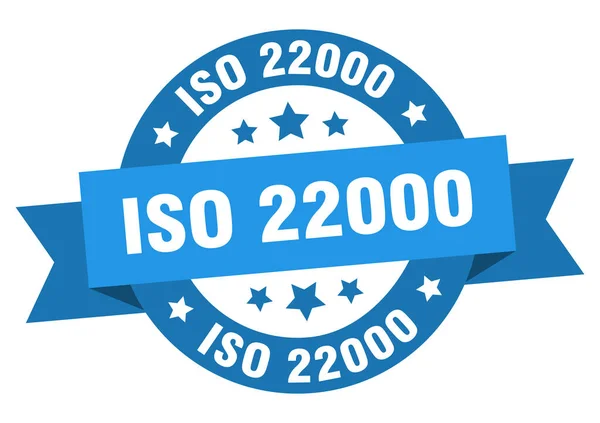 Iso 22000 Ribbon Isolated Label Iso 22000 Sign — Stock Vector