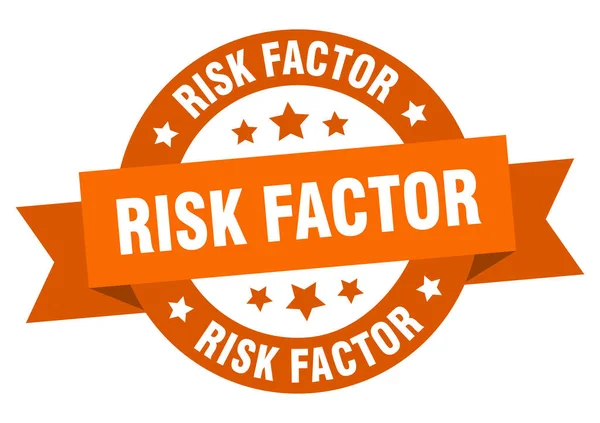 Risk Factor Ribbon Isolated Label Risk Factor Sign — Stock Vector