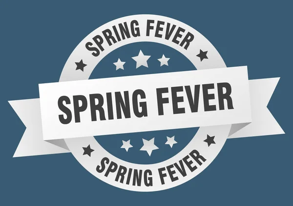Spring Fever Ribbon Isolated Label Spring Fever Sign — Stock Vector