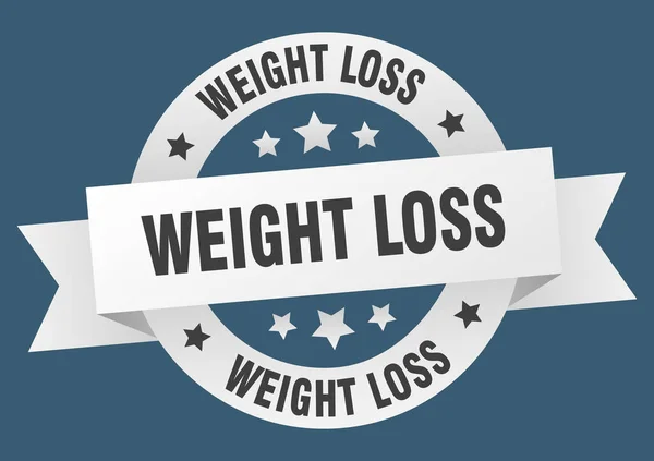 Gewichtsverlust Rundes Band Isoliertes Etikett Zeichen Der Gewichtsabnahme — Stockvektor