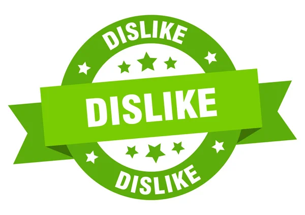 Dislike Ribbon Isolated Label Dislike Sign — Stock Vector