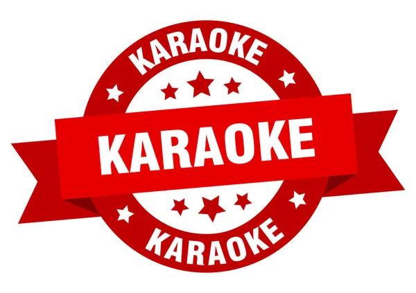 Karaoke Fita Redonda Rótulo Isolado Sinal Karaoke — Vetor de Stock