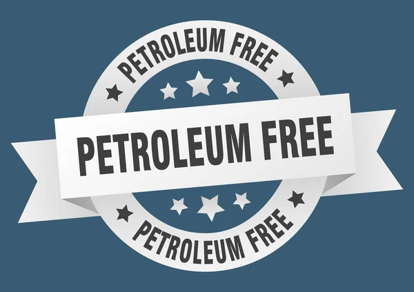 Petroleumfri Rund Band Isolerad Etikett Petroleumfritt Tecken — Stock vektor