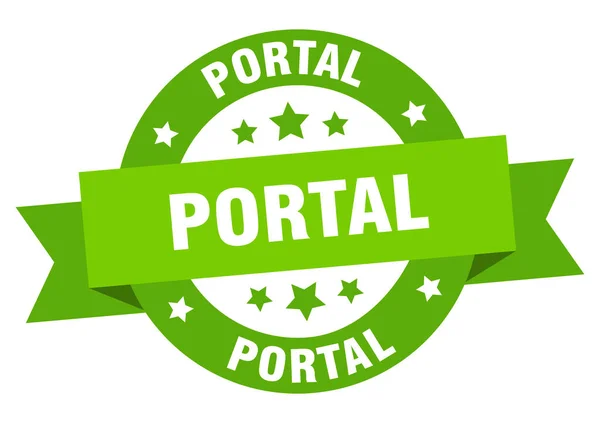 Portal Cinta Redonda Etiqueta Aislada Señal Portal — Vector de stock