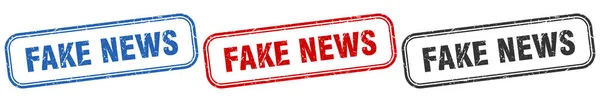 Fake News Quadratisch Isoliert Zeichen Gesetzt Fake News Marke — Stockvektor