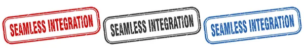 Bezešvé Integrace Čtvercový Izolované Znamení Sada Hladké Integrační Razítko — Stockový vektor