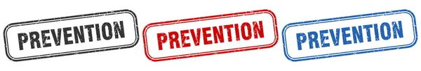 Preventie Vierkante Geïsoleerde Teken Set Preventiestempel — Stockvector