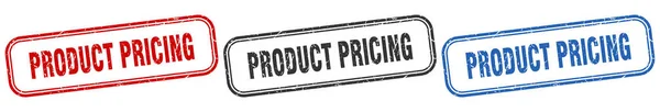 Precio Del Producto Cuadrado Conjunto Letreros Aislados Sello Precios Productos — Vector de stock