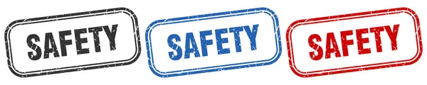 Zestaw Znaków Izolowanych Placu Bezpieczeństwa Pieczęć Bezpieczeństwa — Wektor stockowy