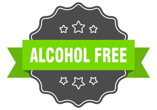 Etiqueta Libre Alcohol Sello Aislado Libre Alcohol Signo Pegatina Retro — Vector de stock