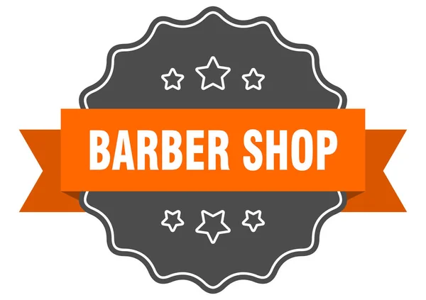 Etiqueta Barbería Barbería Sello Aislado Signo Pegatina Retro — Vector de stock