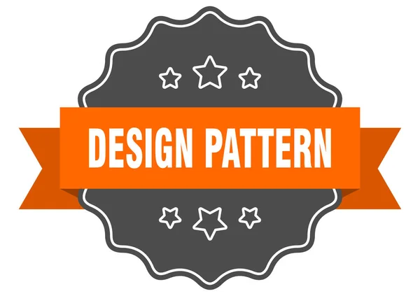 Design Musteretikett Design Muster Isolierte Dichtung Retro Aufkleberschild — Stockvektor