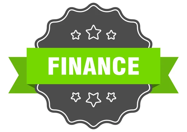 Label Financier Finance Phoque Isolé Autocollant Rétro Signe — Image vectorielle