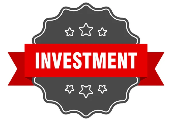 Επενδυτικό Σήμα Επένδυση Απομονωμένης Σφραγίδας Σήμα Αυτοκόλλητου Ρετρό — Διανυσματικό Αρχείο