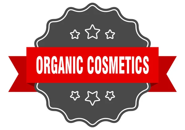 Etiqueta Cosméticos Orgânicos Cosméticos Orgânicos Selo Isolado Sinal Autocolante Retro — Vetor de Stock
