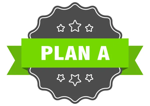 Plan Een Label Plan Een Geïsoleerde Zeehond Retro Stickerteken — Stockvector