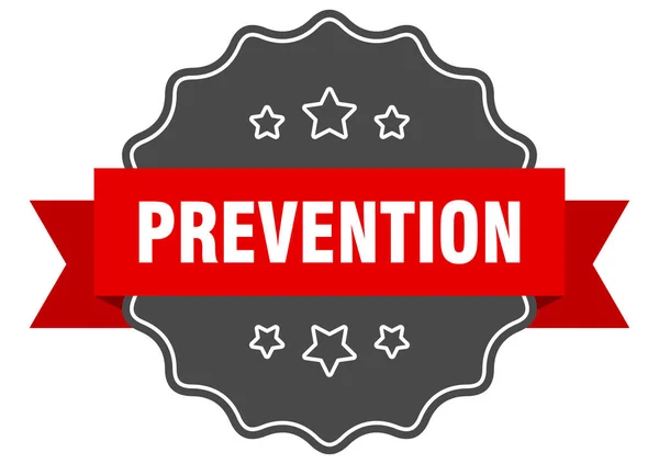 Etiqueta Prevención Prevención Sello Aislado Signo Pegatina Retro — Archivo Imágenes Vectoriales