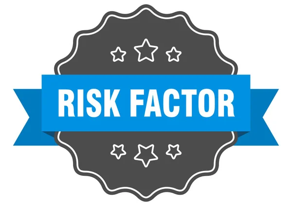 Risikofaktorkennzeichnung Risikofaktor Isolierte Robbe Retro Aufkleberschild — Stockvektor
