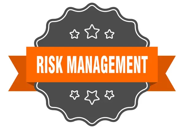 リスク管理ラベル リスク管理隔離シール レトロステッカーサイン — ストックベクタ