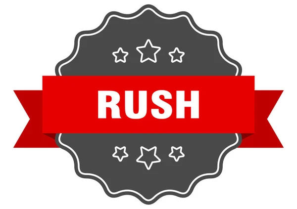 Rush Label Спешите Изолировать Тюленя Ретро Наклейка — стоковый вектор