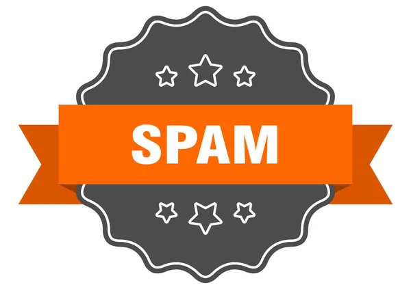 Spam Etikett Spam Isolierte Siegel Retro Aufkleberschild — Stockvektor