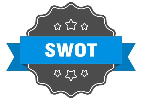 Swot Label Swot Isolierte Dichtung Retro Aufkleberschild — Stockvektor